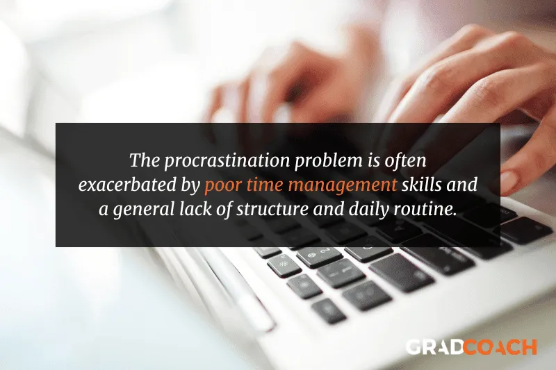 The ABD procrastination problem is often exacerbated by poor time management skills and a general lack of structure and daily routine.