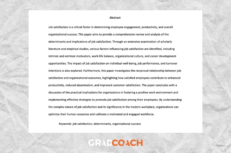 Example of APA 7 abstract