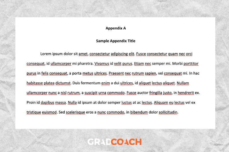 Example of an APA 7 formatted appendix