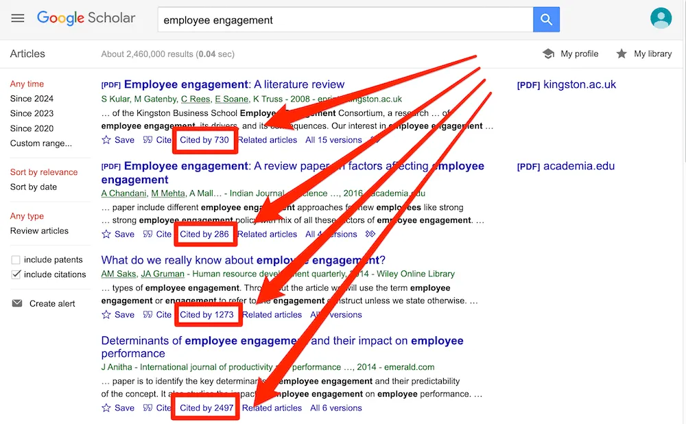 how to use google scholar