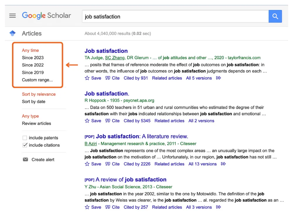 using google scholar to find a research gap