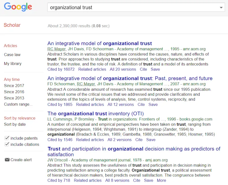 Google scholar
