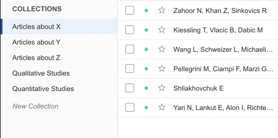 Mendeley collections