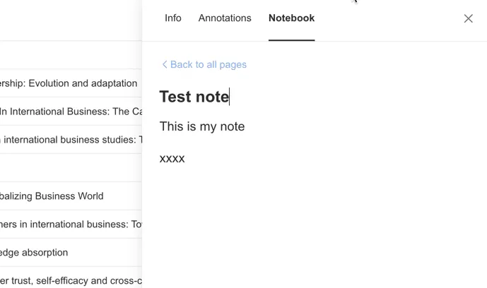 Mendeley notepad
