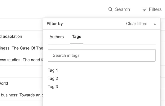 Mendeley tags